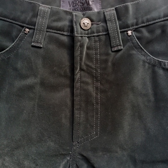 Vintage Versace Velvet Jeans NWOT + Bag IT 30 Never Worn (Frame for Exposure) - Picture 7 of 12